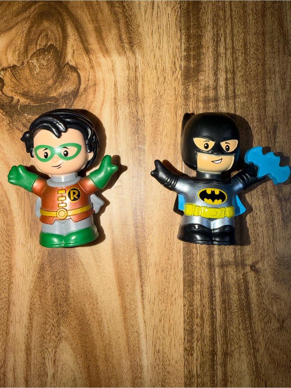 Fisher Price Little People DC Comics Batman & Robin metallic